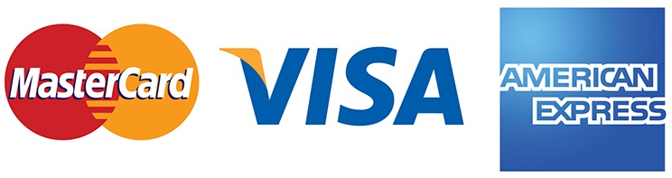 MasterCard, Visa, American Express Logos